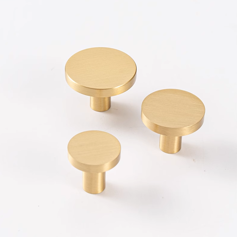 Drawer Pull Gold - 둥근 황동 주방 캐비닛 서랍 손잡이