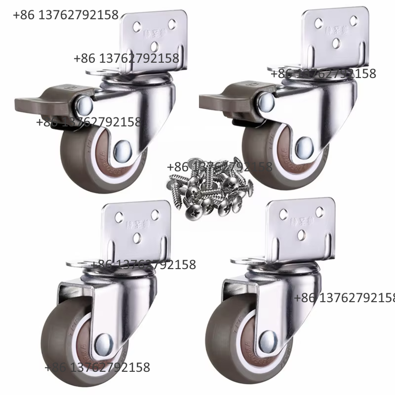 Furniture Hardware For Bed - 4개입 부드러운 고무 소음 방지 회전