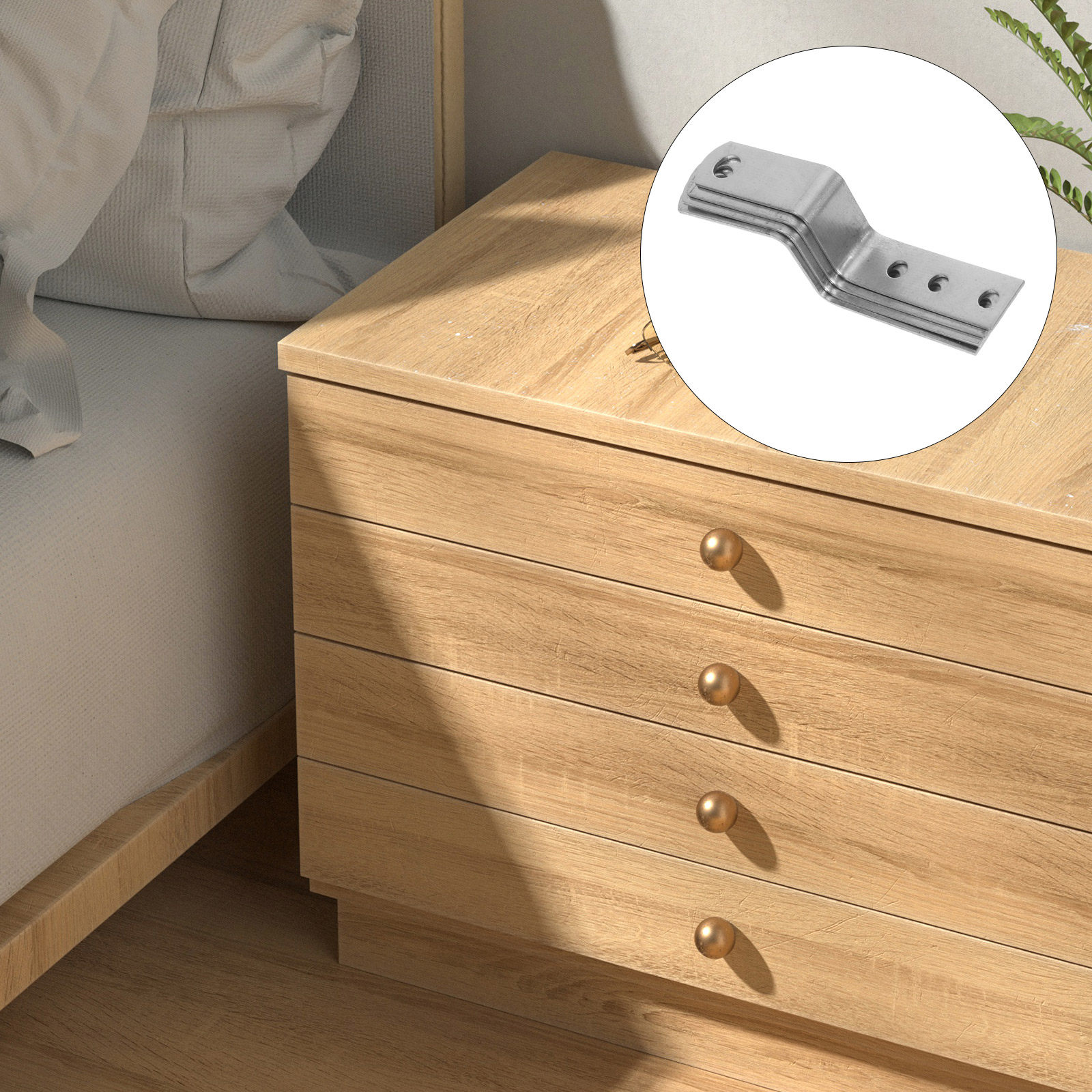 Furniture Hardware Photos - 4개입 Z자형 서랍 잠금 헤드 부품