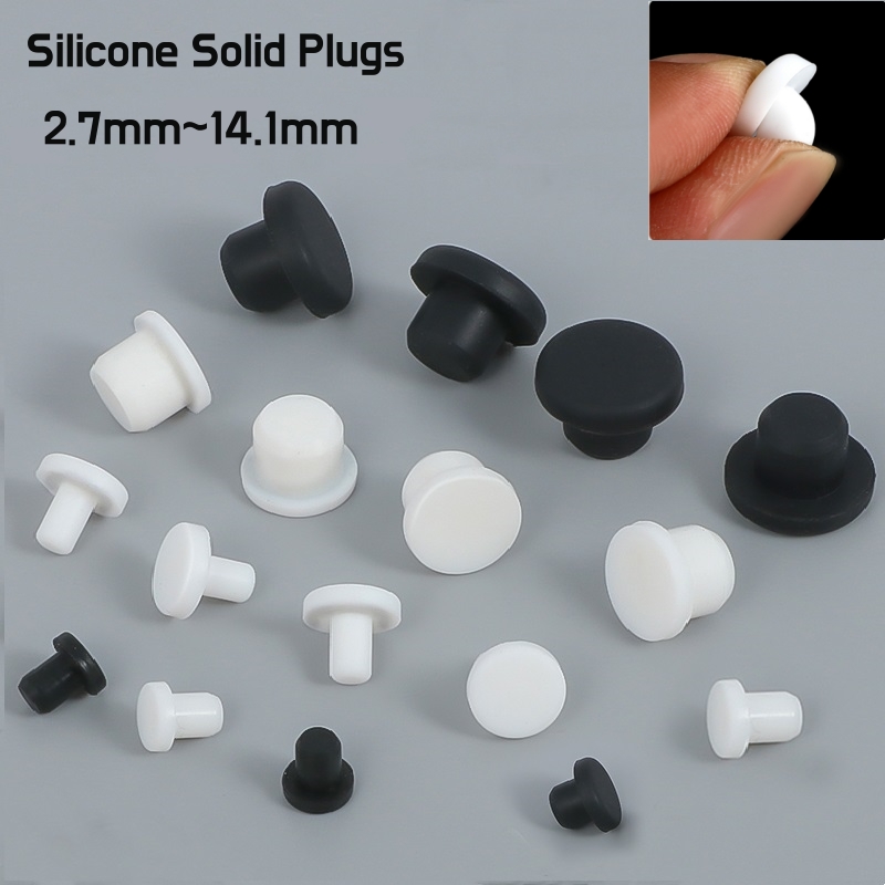 Furniture Screw Type - 블랙 화이트 실리콘 솔리드 플러그 2.7~14.1mm