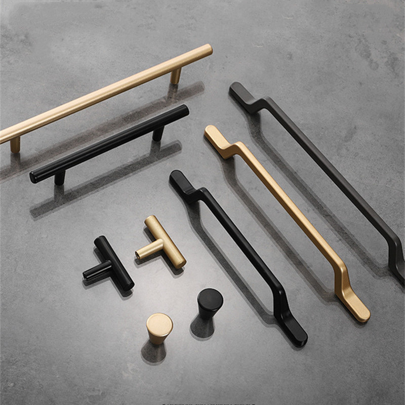 Drawer Pull Gold - 유럽의 간단한 검은 부엌 캐비닛 도어