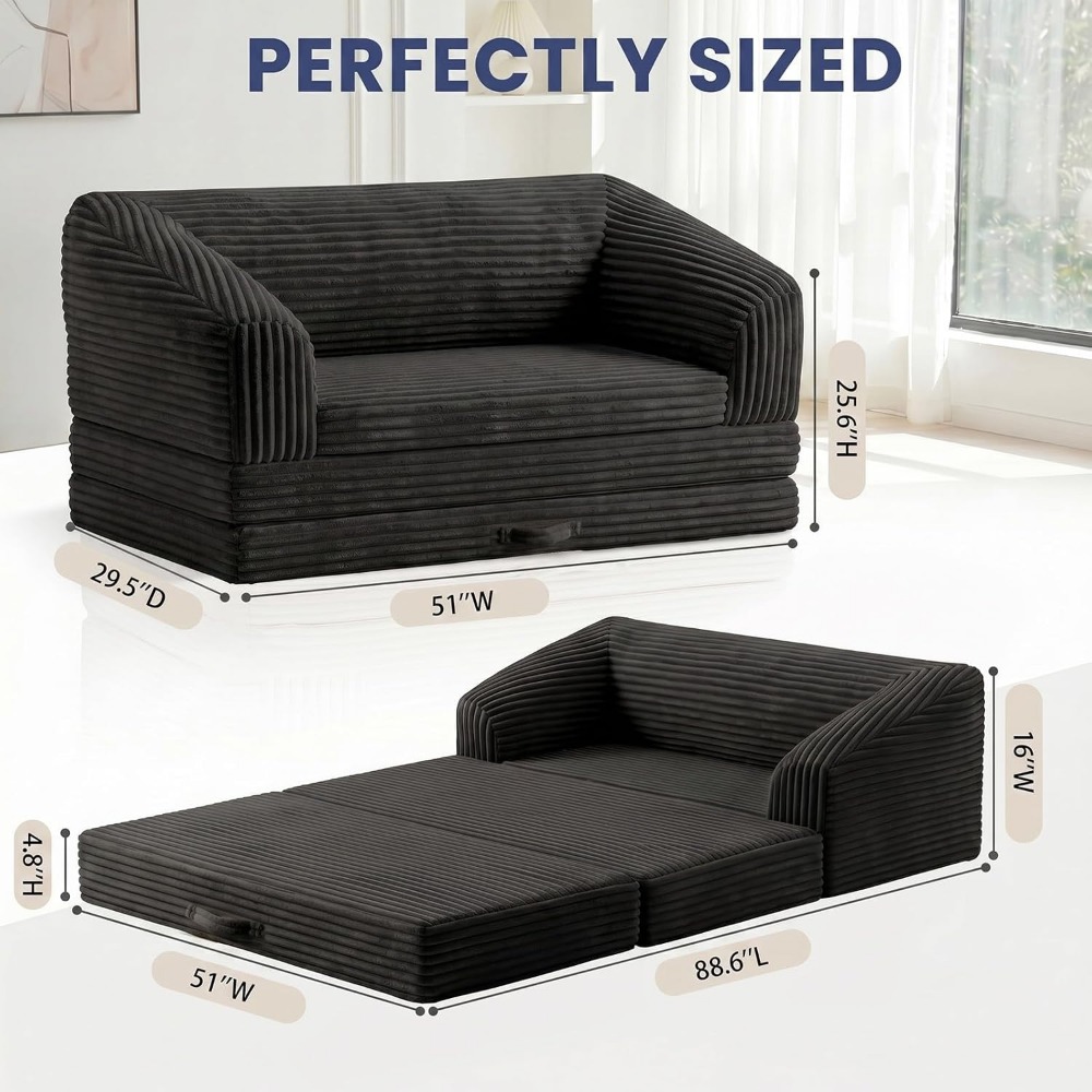 삼단 접이식 소파베드, 두꺼운 등받이 및 손잡이, 거실 - Furniture Hardware For Bed 리뷰 및 가격