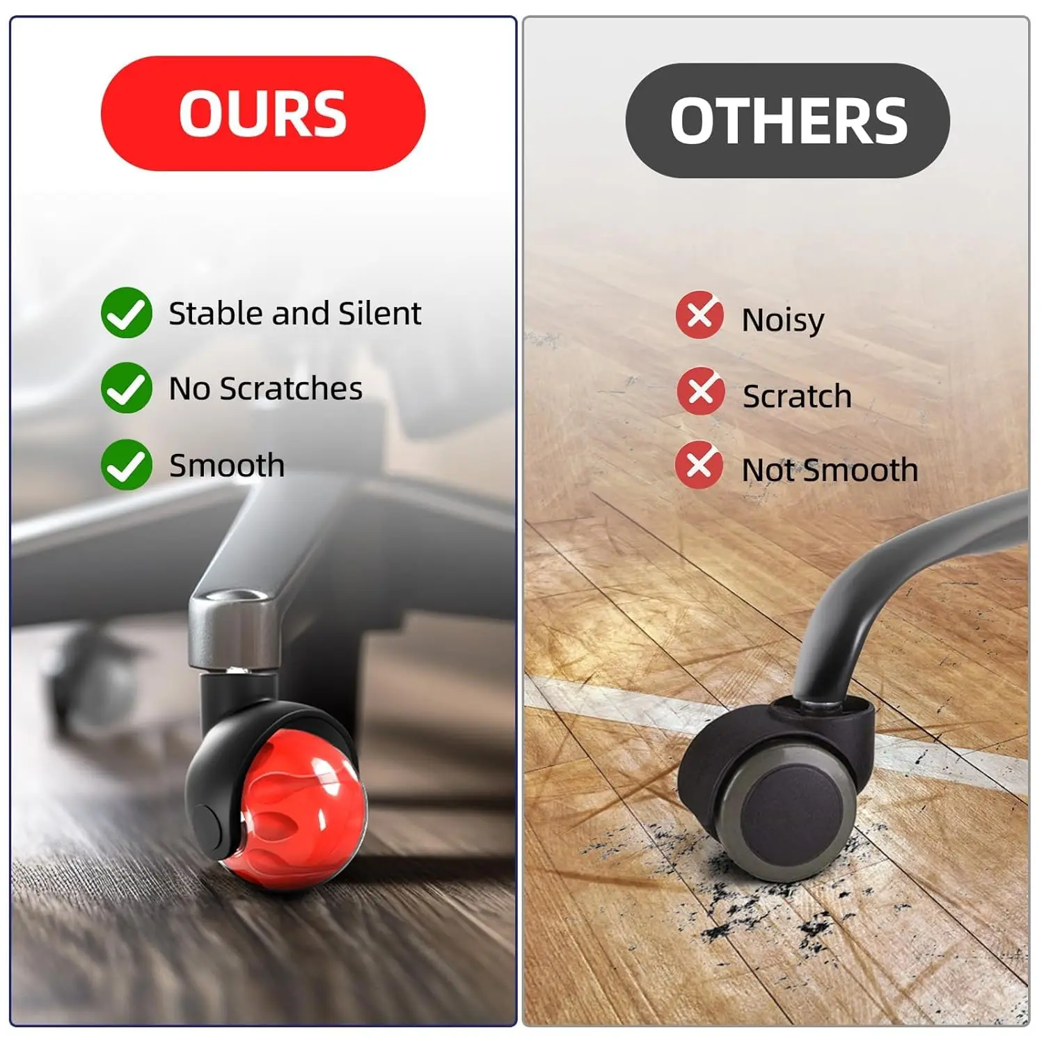 (5개입) 2인치 볼 타입 가구 사무실 의자 바퀴 나일 - Furniture Screw Type 리뷰 및 가격