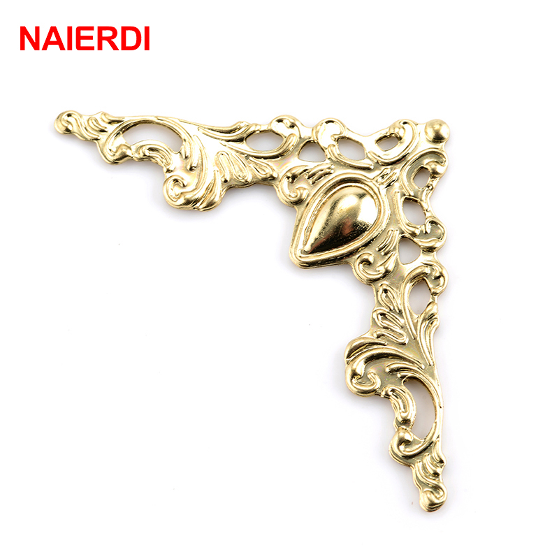 NAIERDI-40mm 골동품 코너 브래킷 상자 30  - Furniture Hardware Photos 리뷰 및 가격