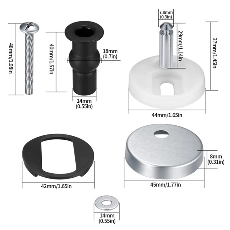 2개 변기 시트 상단 고정 힌지 팩 마운팅 교체용 퀵  - Furniture Screw Type 리뷰 및 가격