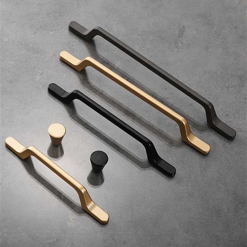유럽의 간단한 검은 부엌 캐비닛 도어 핸들 매트 골드  - Drawer Pull Gold 리뷰 및 가격