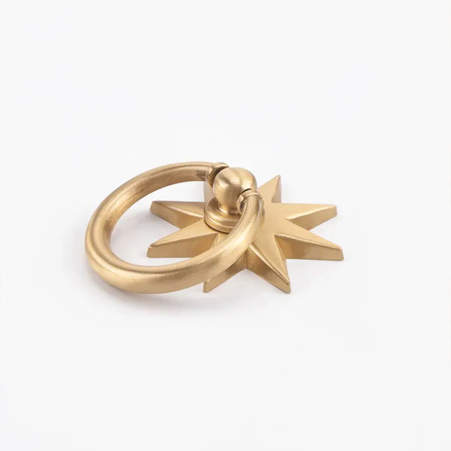 아니스 스타 모양 캐비닛 앤틱 황동 손잡이 링 황동 캐 - Drawer Pull Gold 리뷰 및 가격